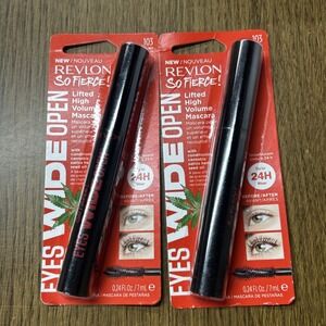 REVLON SO FIERCE EYES WIDE OPEN MASCARA 103 Black Brown 2pk